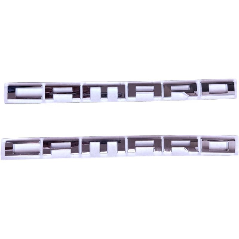 2Pcs for Camaro Badge Emblem Silver  Set of 2 Replacement Emblems for Camaro Chrome